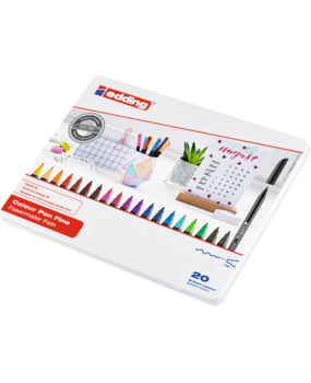 edding e-1200 Colour Pen Fine Set in Metal Box (20pcs) (4-1200-20)