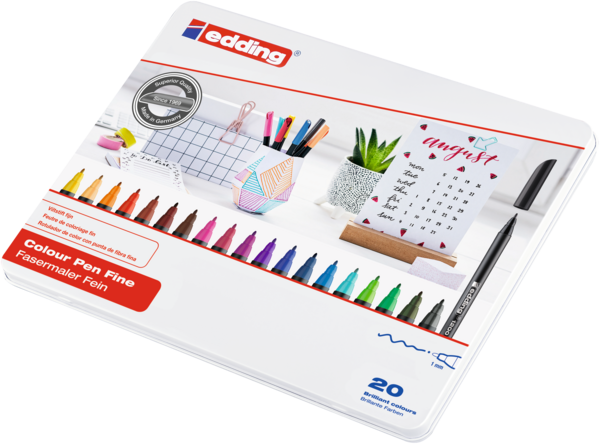 edding e-1200 Colour Pen Fine Set in Metal Box (20pcs) (4-1200-20) edding e-1200 Colour Pen Fine Set in Metal Box (20pcs) (4-1200-20)