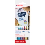 edding e-1340 Brush Pen Metallic Set (6pcs) (4-1340-6)