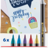 edding e-1340 Brush Pen Metallic Set (6pcs) (4-1340-6)
