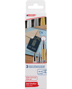 edding e-2185 Gel Roller Set (3pcs) (4-2185-3)