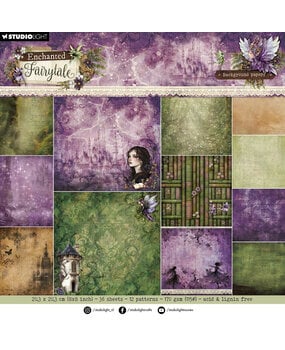 Studio Light Enchanted Fairytale 8x8 Inch Background Papers (SL-EF-DPP467)