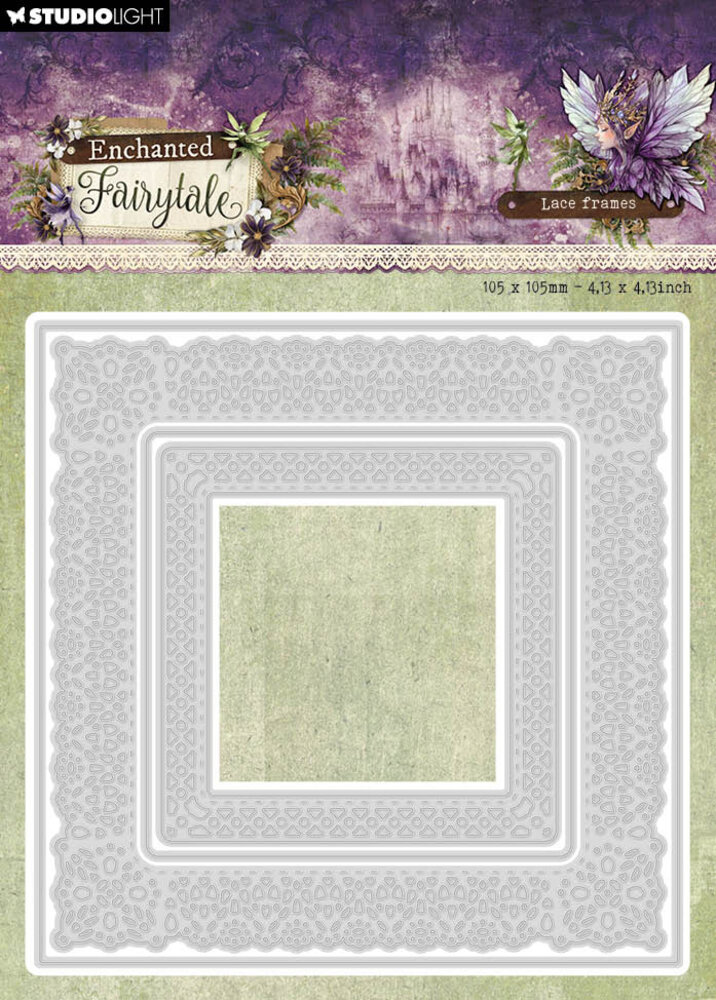 Studio Light Enchanted Fairytale Cutting Dies Lace Frames Square (SL-EF-CD1102)