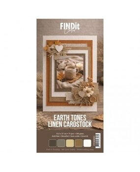 Find It Linen Cardstock 4K Earth Tones (75pcs) (FITCB4k001)