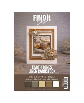 Find It Linen Cardstock A5 Earth Tones (75pcs) (FITCBA5001)
