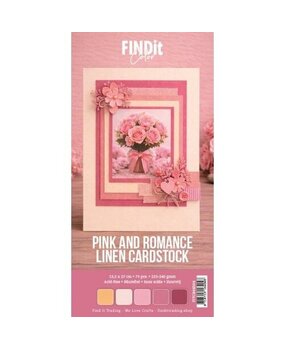 Find It Linen Cardstock 4K Pink and Romance (75pcs) (FITCB4k004)