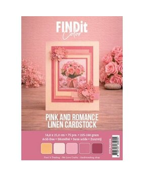 Find It Linen Cardstock A5 Pink and Romance (75pcs) (FITCBA5004)