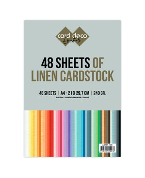 Card Deco Linen Cardstock A4 Jumbo Pack (48pcs) (A4P001-LKK)