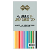 Card Deco Linen Cardstock 4K Jumbo Pack (48pcs) (4KP001-LKK)
