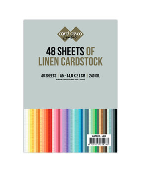 Card Deco Linen Cardstock A5 Jumbo Pack (48pcs) (A5P001-LKK)