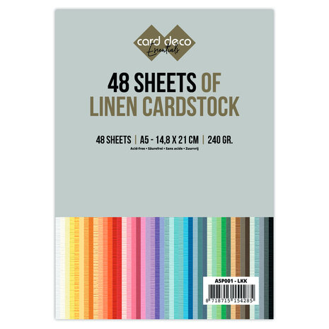 Card Deco Linen Cardstock A5 Jumbo Pack (48pcs) (A5P001-LKK)
