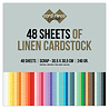 Card Deco Linen Cardstock 30,5x30,5 cm Jumbo Pack (48pcs) (SCP001)