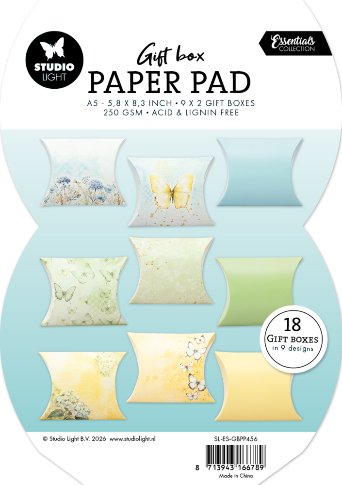 Studio Light Pillowbox A5 Gift Box Paper Pad (SL-ES-GBPP456)