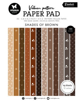 Studio Light Shades of Brown A5 Vellum Pattern Paper Pad (SL-ES-VPPP451)