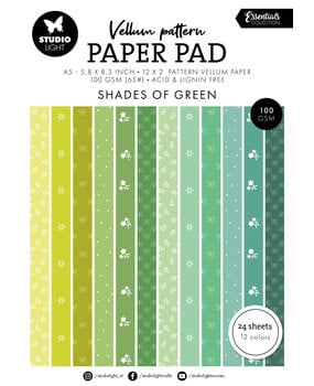 Studio Light Shades of Green A5 Vellum Pattern Paper Pad (SL-ES-VPPP449)