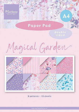 Marianne Design Magical Garden A4 Paper Pad (PK9221) Marianne Design Magical Garden A4 Paper Pad (PK9221)