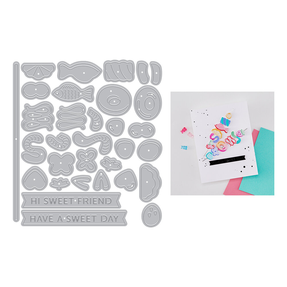 Hero Arts Beary Sweet Die Set Candy Kebob (DF287)