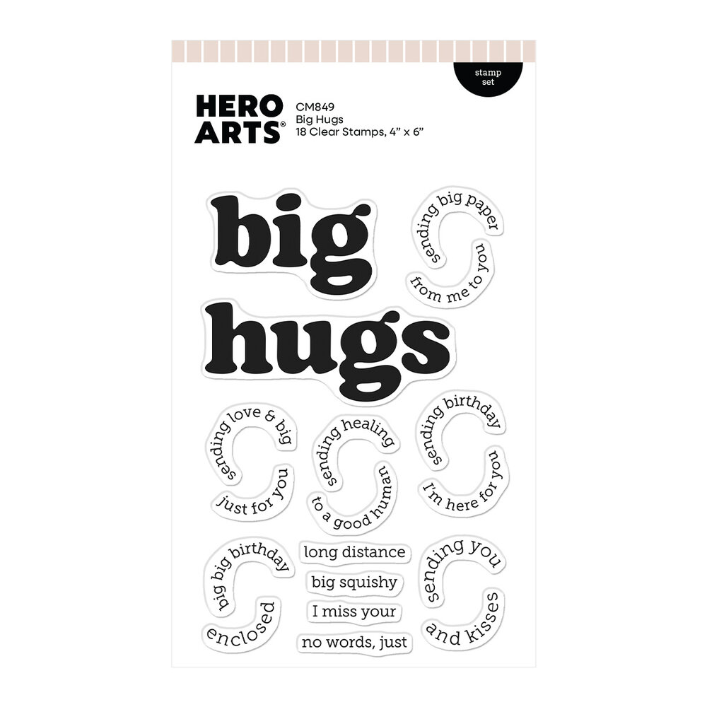 Hero Arts Beary Sweet Stamp Set Big Hugs (CM849) Hero Arts Beary Sweet Stamp Set Big Hugs (CM849)