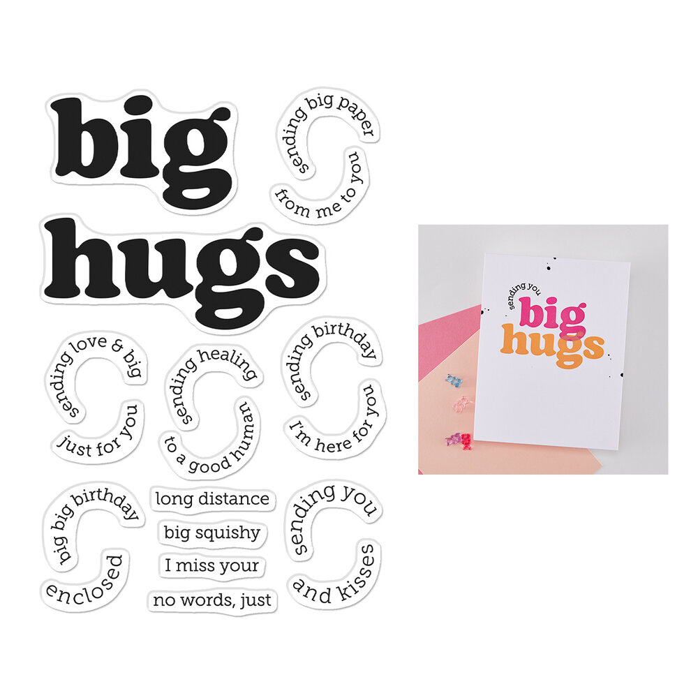 Hero Arts Beary Sweet Stamp Set Big Hugs (CM849) Hero Arts Beary Sweet Stamp Set Big Hugs (CM849)
