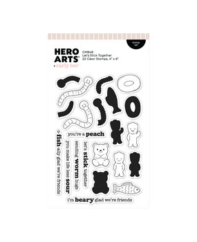 Hero Arts Beary Sweet Stamp Set Let's Stick Together (CM848)