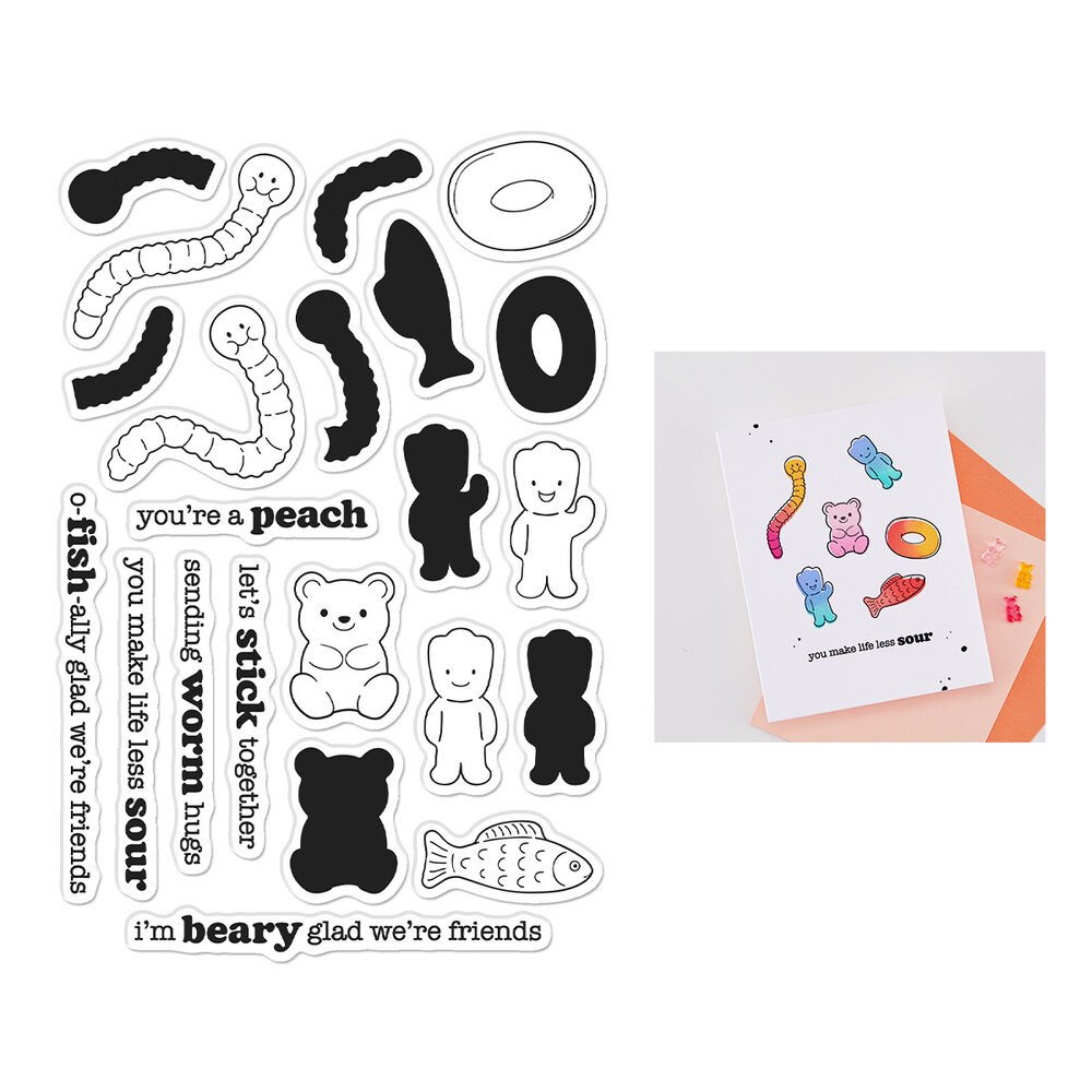 Hero Arts Beary Sweet Stamp Set Let's Stick Together (CM848) Hero Arts Beary Sweet Stamp Set Let's Stick Together (CM848)