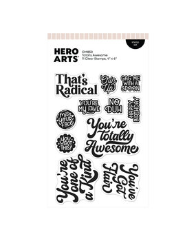 Hero Arts Friends With Flair Stamp Set Totally Awesome (CM850)