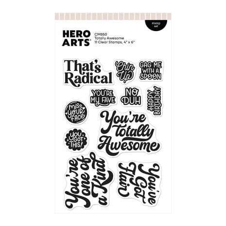 Hero Arts Friends With Flair Stamp Set Totally Awesome (CM850) Hero Arts Friends With Flair Stamp Set Totally Awesome (CM850)