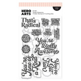 Hero Arts Friends With Flair Stamp & Cut Totally Awesome (DC351)
