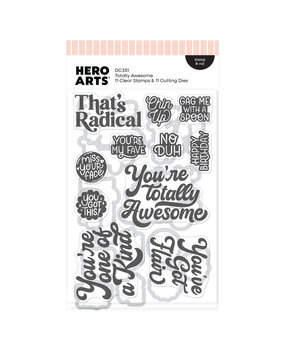 Hero Arts Friends With Flair Stamp & Cut Totally Awesome (DC351)