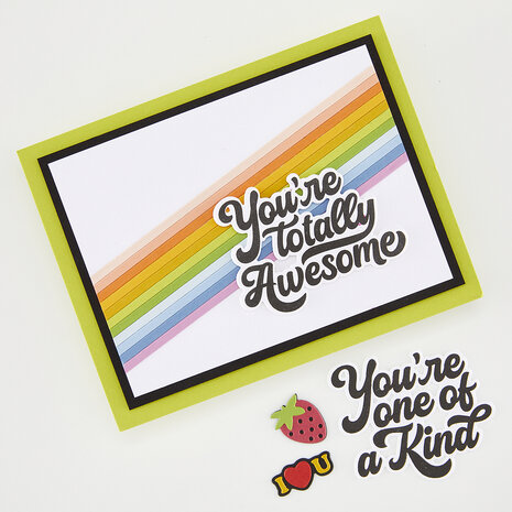 Hero Arts Friends With Flair Stamp & Cut Totally Awesome (DC351) Hero Arts Friends With Flair Stamp & Cut Totally Awesome (DC351)