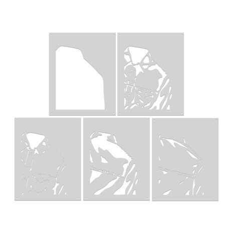 Hero Arts Friends With Flair Layering Stencil Set Jean Jacket (SA325) Hero Arts Friends With Flair Layering Stencil Set Jean Jacket (SA325)