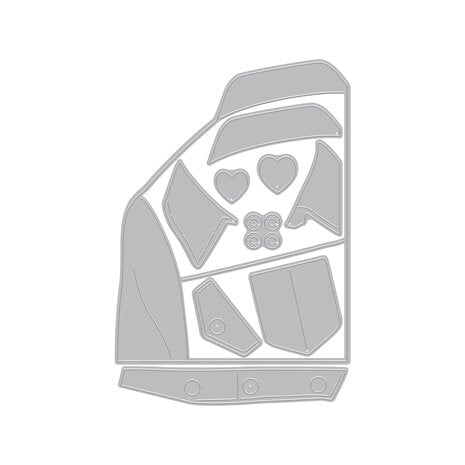 Hero Arts Friends With Flair Die Set Jean Jacket (DF291) Hero Arts Friends With Flair Die Set Jean Jacket (DF291)