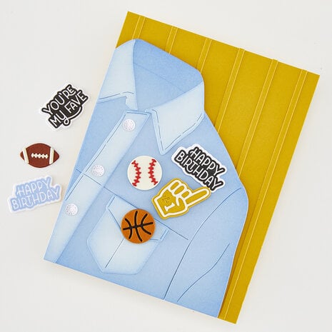 Hero Arts Friends With Flair Die Set Jean Jacket (DF291) Hero Arts Friends With Flair Die Set Jean Jacket (DF291)