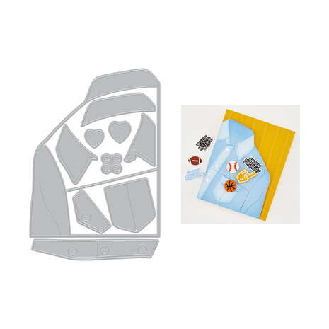 Hero Arts Friends With Flair Die Set Jean Jacket (DF291) Hero Arts Friends With Flair Die Set Jean Jacket (DF291)