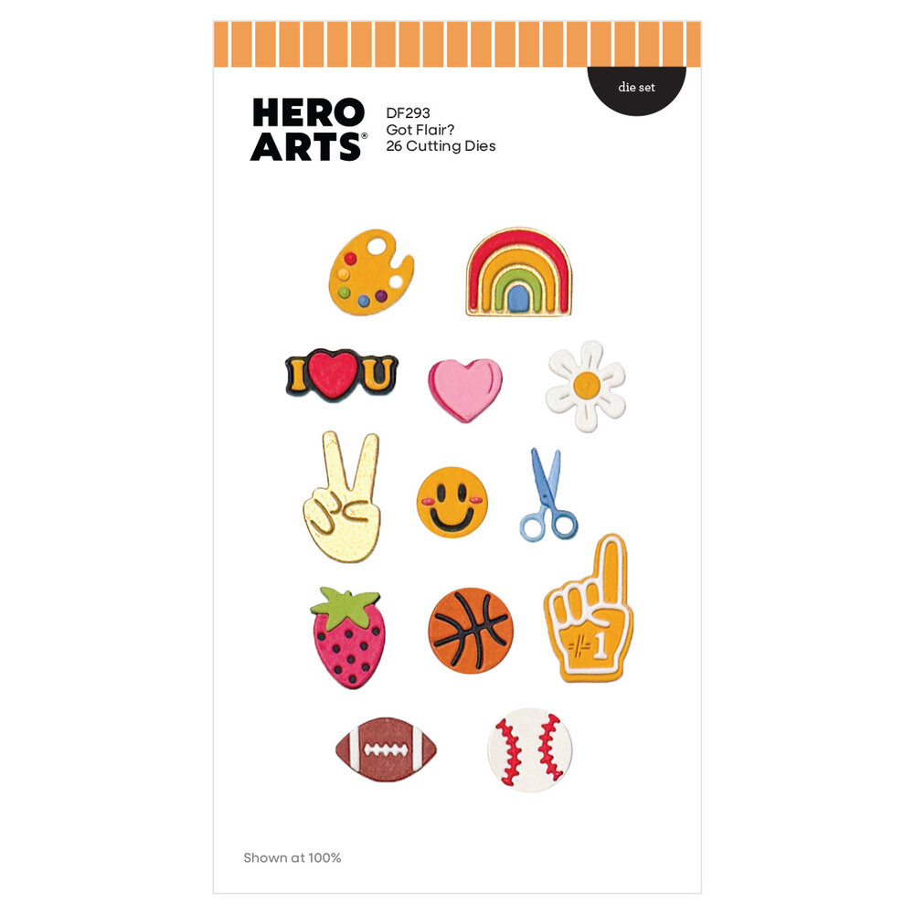 Hero Arts Friends With Flair Die Set Got Flair? (DF293) Hero Arts Friends With Flair Die Set Got Flair? (DF293)