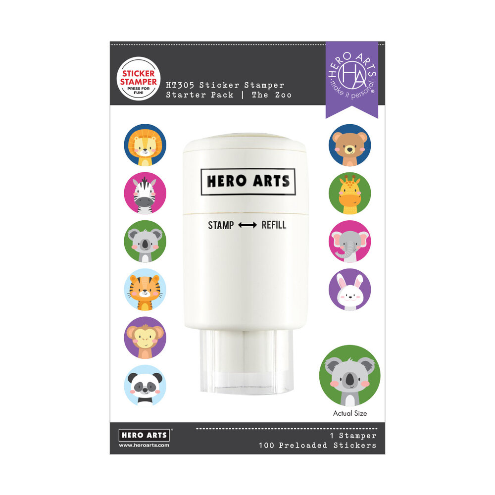 Hero Arts Sticker Stamper Starter Pack The Zoo (HT305) Hero Arts Sticker Stamper Starter Pack The Zoo (HT305)