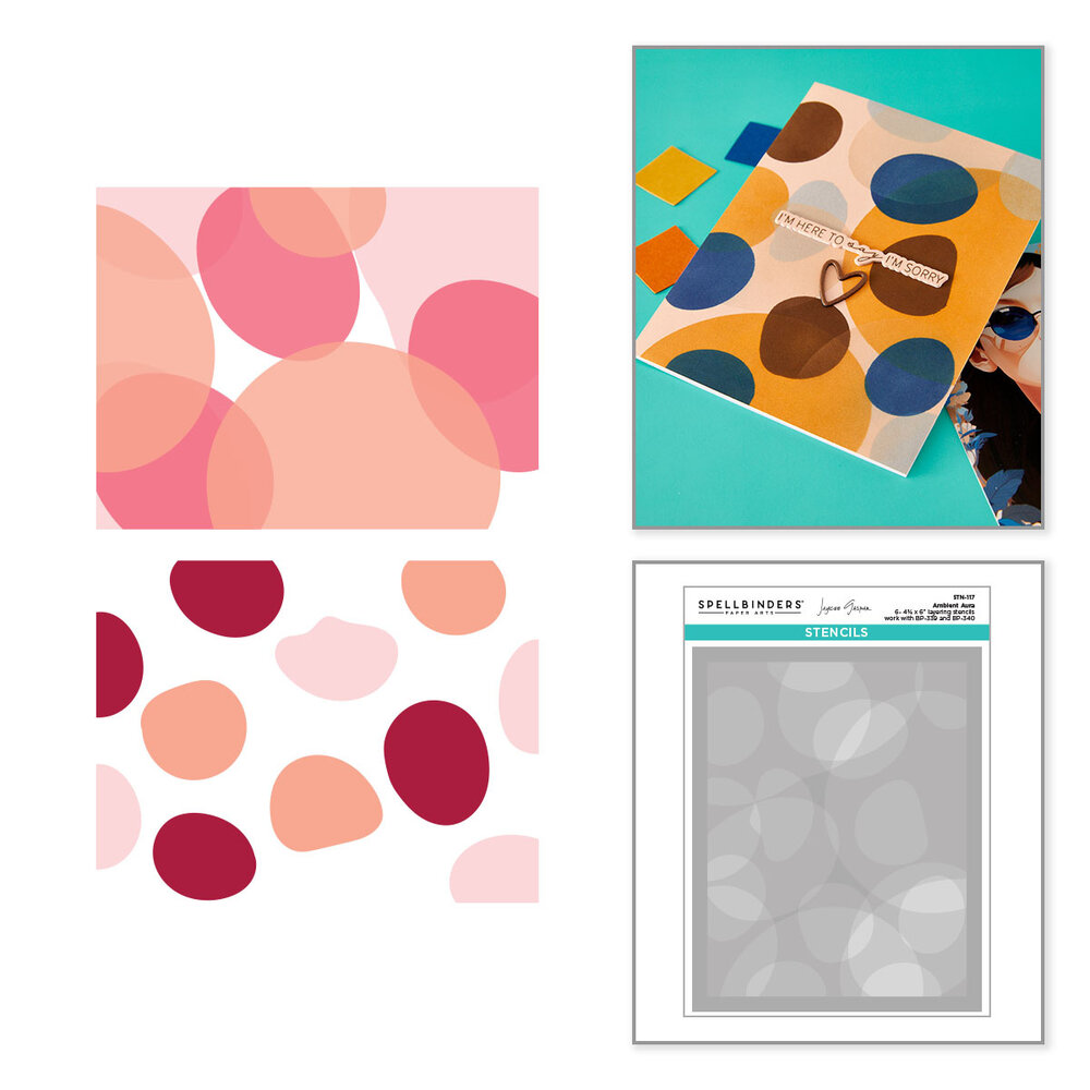 Spellbinders All My Senses Stencils Ambient Aura (STN-117) Spellbinders All My Senses Stencils Ambient Aura (STN-117)