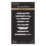 Spellbinders All My Senses Press + Foil Plate & Die Set All My Senses Sentiments (BP-341)