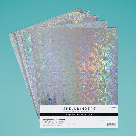 Spellbinders Just Add Cake Assortment 8,5x11 Inch Holographic Specialty Cardstock (SCSP-027) Spellbinders Just Add Cake Assortment 8,5x11 Inch Holographic Specialty Cardstock (SCSP-027)