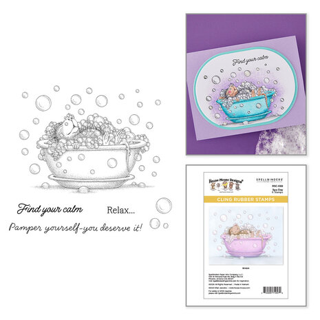 Spellbinders Party Parade Cling Stamp Set House-Mouse Spa Day (RSC-069) Spellbinders Party Parade Cling Stamp Set House-Mouse Spa Day (RSC-069)