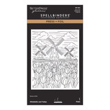 Spellbinders Yana's Tulips Press + Foil Plate Windmills and Tulips (BP-360)