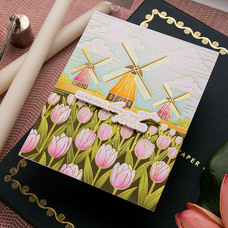 Spellbinders Yana's Tulips Press + Foil Plate Windmills and Tulips (BP-360) Spellbinders Yana's Tulips Press + Foil Plate Windmills and Tulips (BP-360)