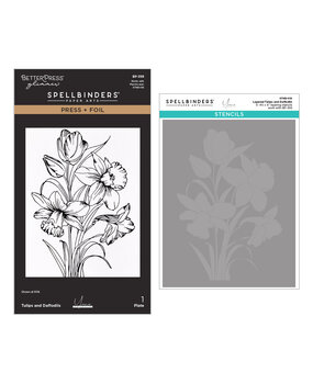 Spellbinders Yana's Tulips Press + Foil Plate and Stencil Bundle Tulips and Daffodils (BD-1072) Spellbinders Yana's Tulips Press + Foil Plate and Stencil Bundle Tulips and Daffodils (BD-1072)