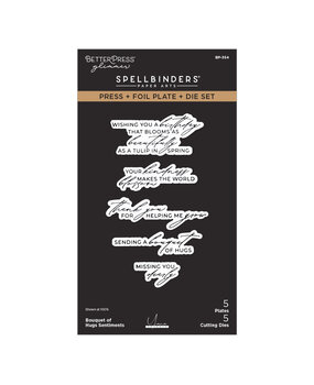Spellbinders Yana's Tulips Press + Foil Plate & Die Set Bouquet of Hugs Sentiments (BP-354) Spellbinders Yana's Tulips Press + Foil Plate & Die Set Bouquet of Hugs Sentiments (BP-354)