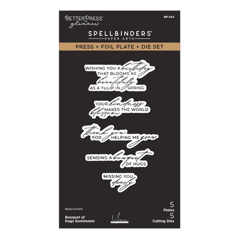Spellbinders Yana's Tulips Press + Foil Plate & Die Set Bouquet of Hugs Sentiments (BP-354) Spellbinders Yana's Tulips Press + Foil Plate & Die Set Bouquet of Hugs Sentiments (BP-354)