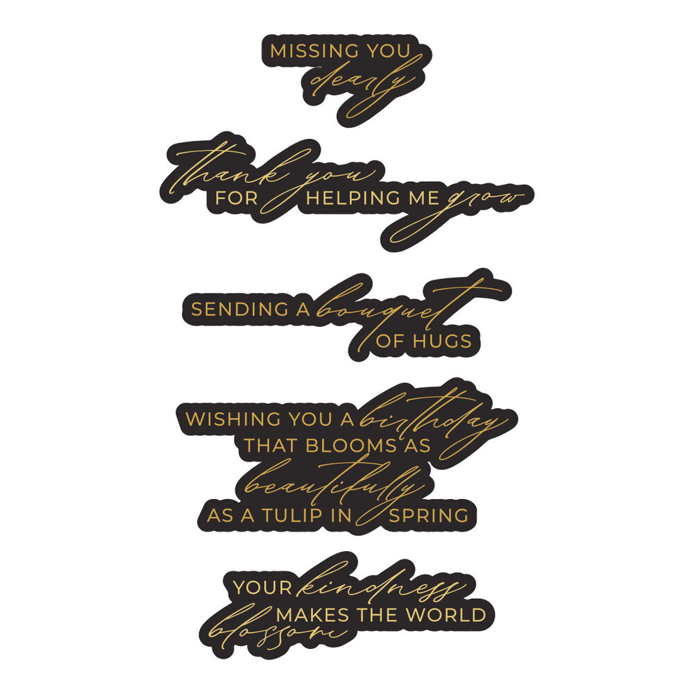 Spellbinders Yana's Tulips Press + Foil Plate & Die Set Bouquet of Hugs Sentiments (BP-354) Spellbinders Yana's Tulips Press + Foil Plate & Die Set Bouquet of Hugs Sentiments (BP-354)