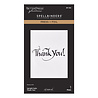 Spellbinders Upright Italic Everyday Sentiments Press + Foil Plate Thank You! (BP-356)