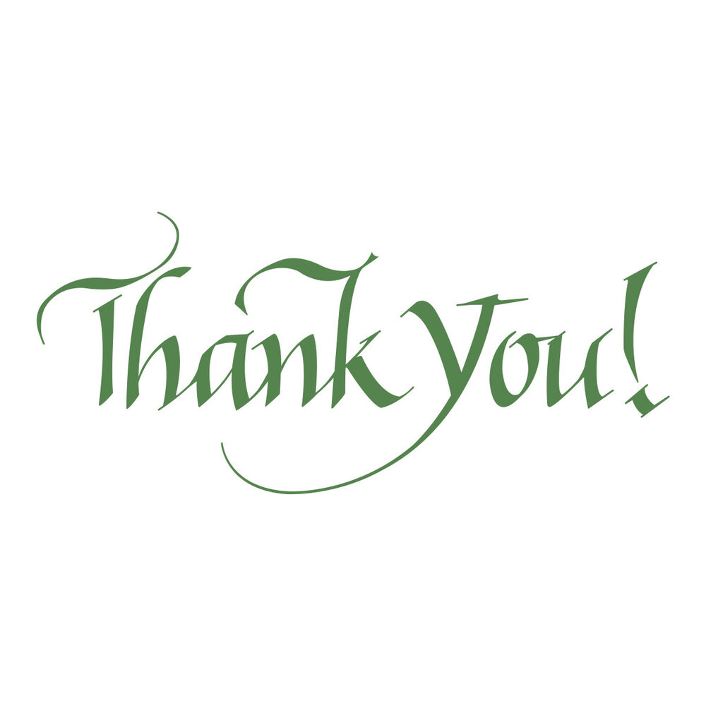 Spellbinders Upright Italic Everyday Sentiments Press + Foil Plate Thank You! (BP-356)