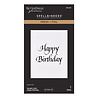 Spellbinders Upright Italic Everyday Sentiments Press + Foil Plate Happy Birthday (BP-357)