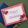Spellbinders Upright Italic Everyday Sentiments Press + Foil Plate Happy Birthday (BP-357)